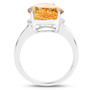 large pear cut citrine solitaire ring open gallery side view