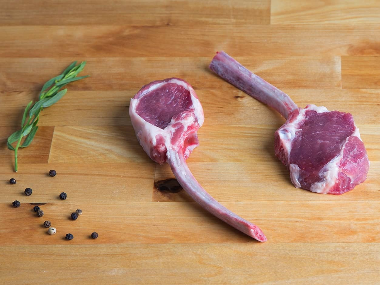 Butcher's Cut Lollipop Lamb Chops Grow & Behold Kosher Pastured Meats