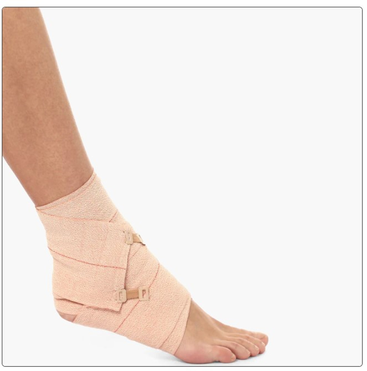 Applying a compression wrap for a sprained ankle