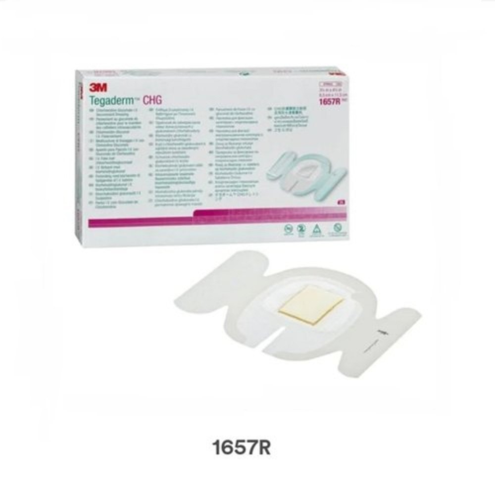 Tegaderm CHG 1657R (8.5cm x 11.5cm) (Box of 25) - Docuses Healthcare
