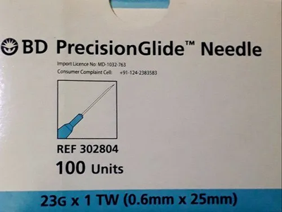 BD Needles 23G *1 (Box of 100)