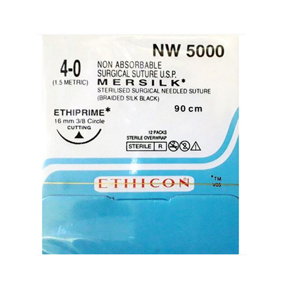 Ethicon Mersilk Sutures USP 4-0 (90cm) NW5000