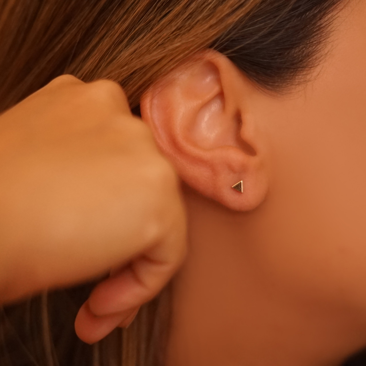 Traditional Floral Gold and Diamond Stud Earrings