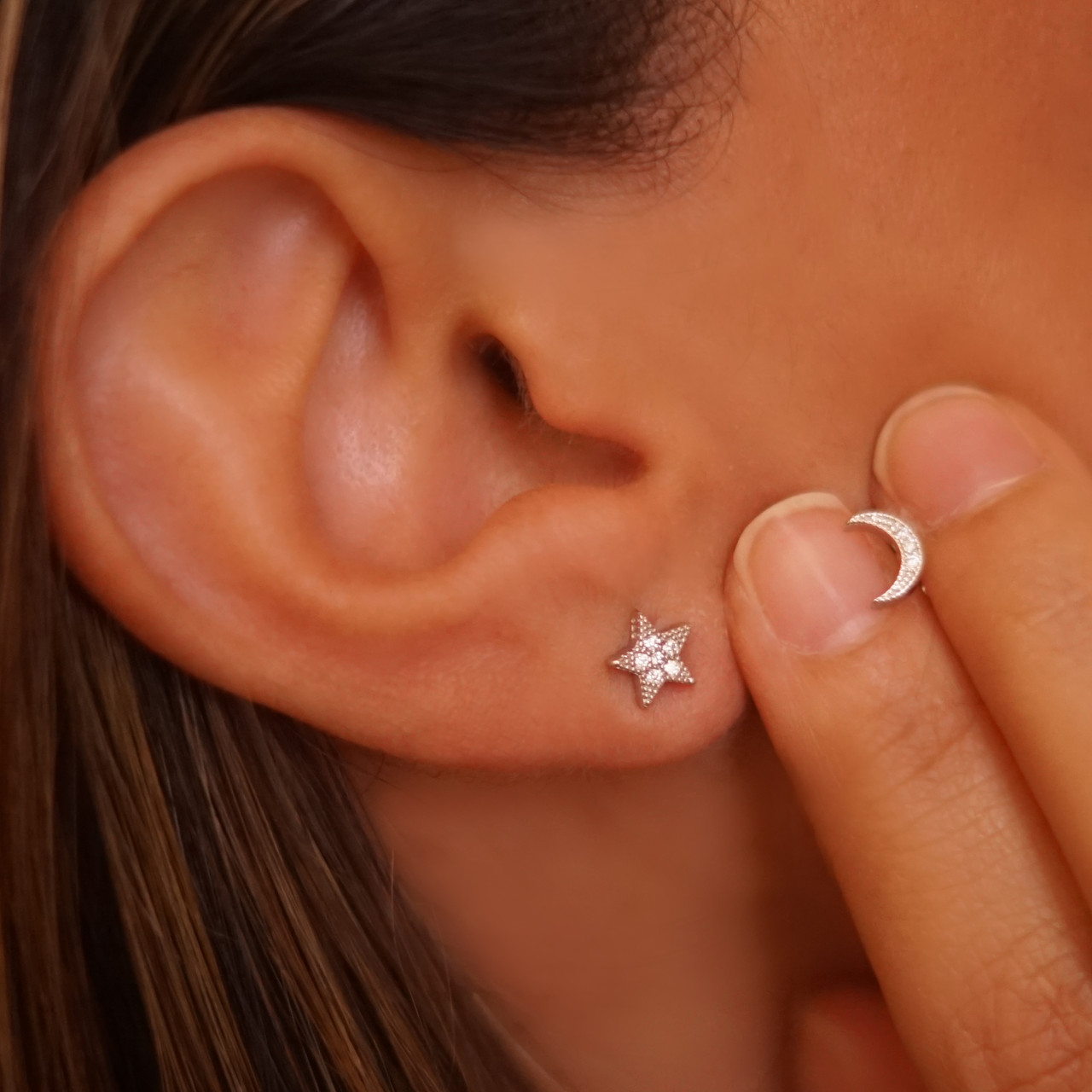 Simply Vera Vera Wang Moon & Star Mismatched Stud Earrings