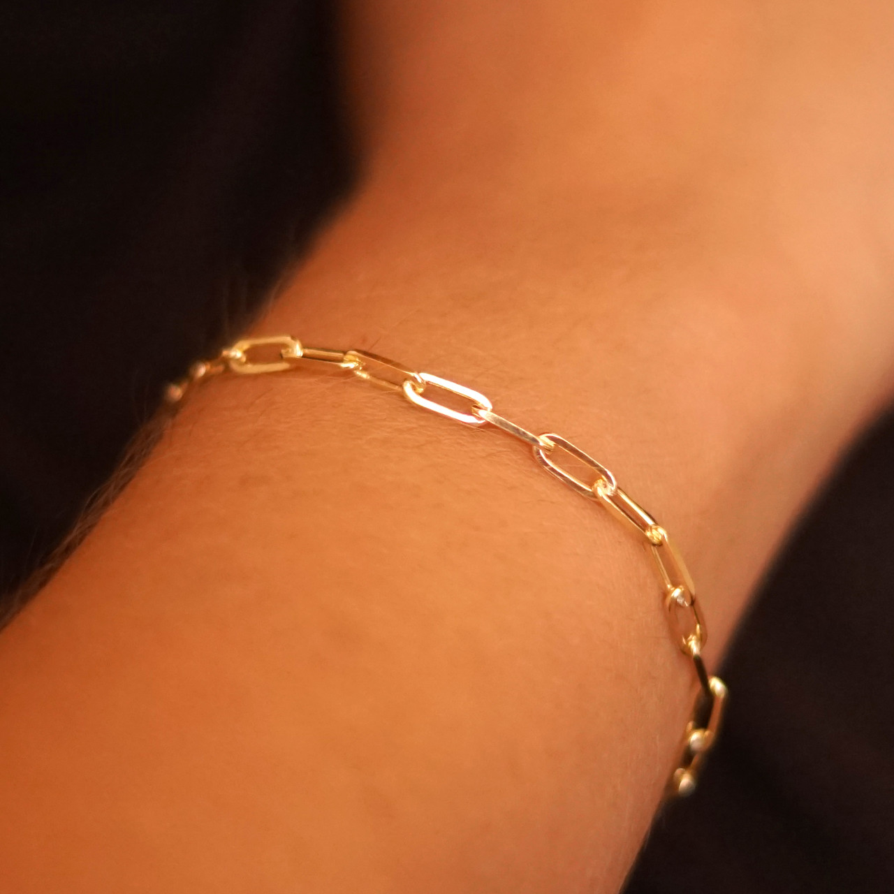 paperclip gold bracelet