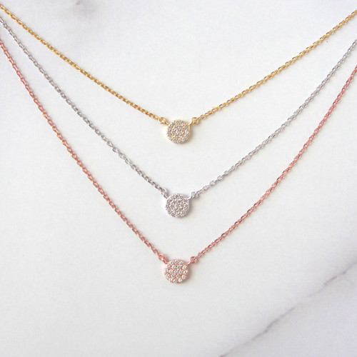 Necklace Circle Triple Layered Necklace - Gold and Silver Jewels