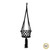 Een zwarte macrame hangmand met onderaan grote tassel in kleur zwart.