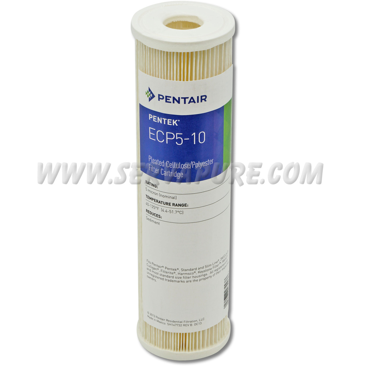 Pentek 255482, ECP5-10 Pleated Polyester Filter | Serv-A-Pure