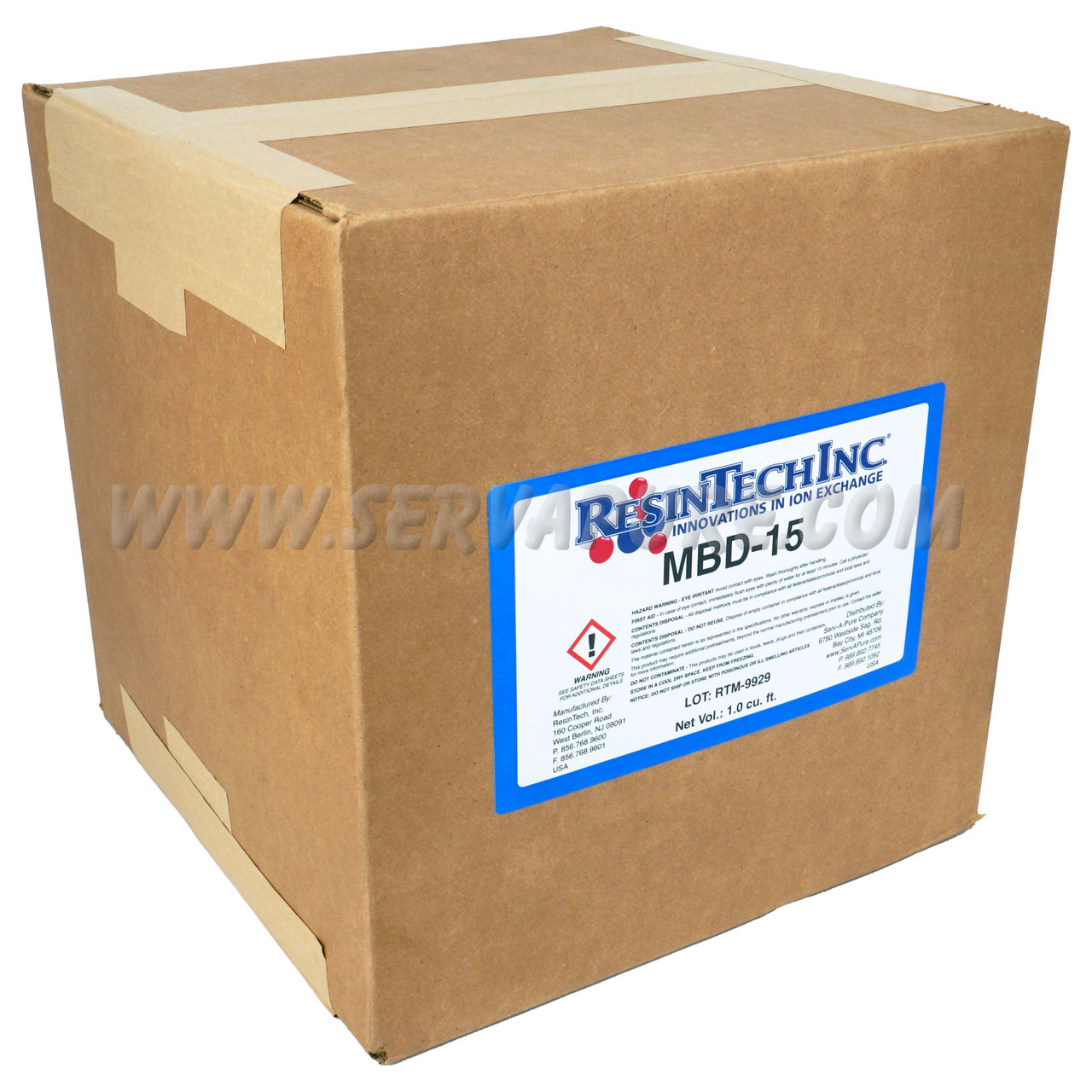 ResinTech MBD-15 Mixed Bed Resin, Nuclear Grade, 1 Cubic Foot