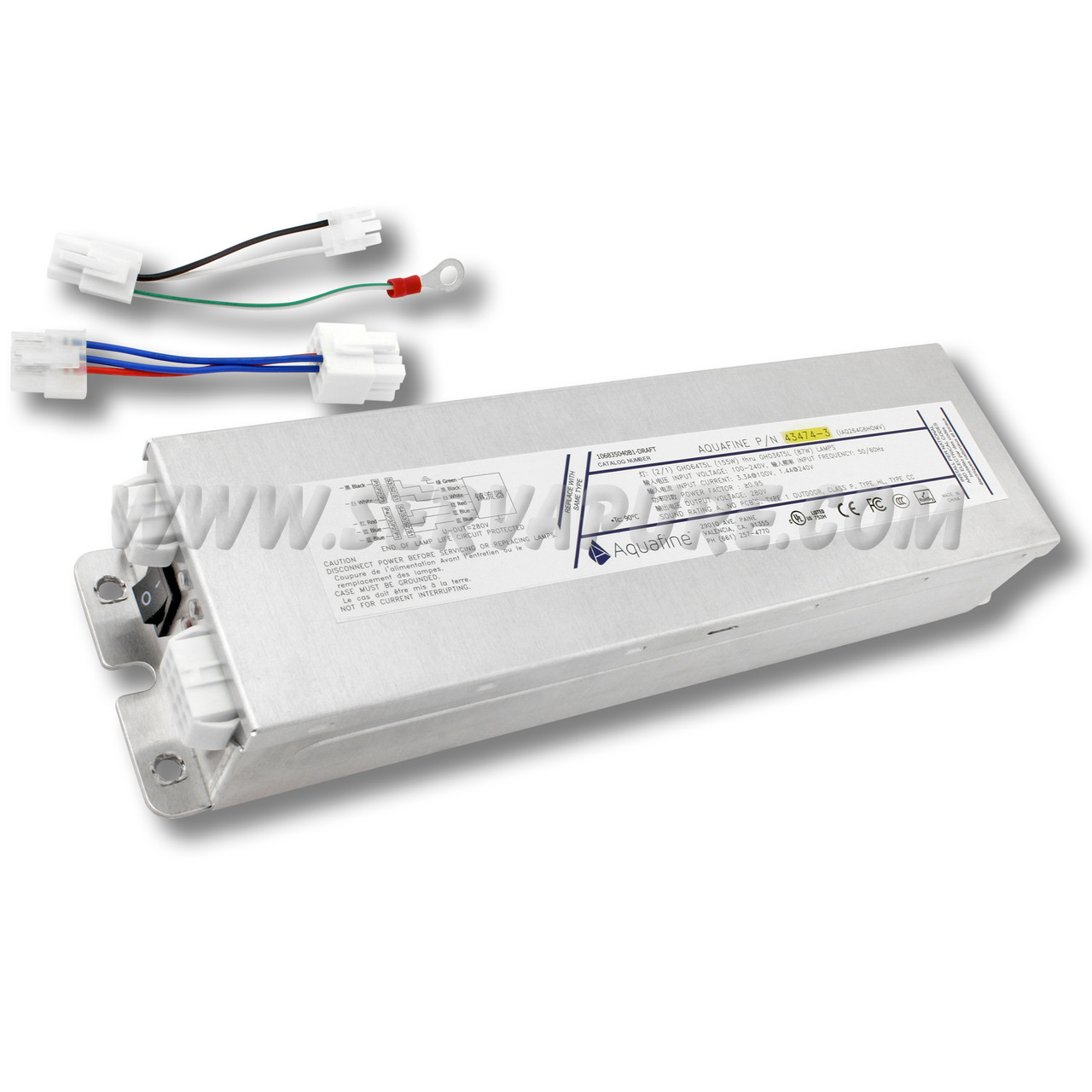 Aquafine 43474-3 Ballast Assembly for Optima HX/1 and SCD H | Serv