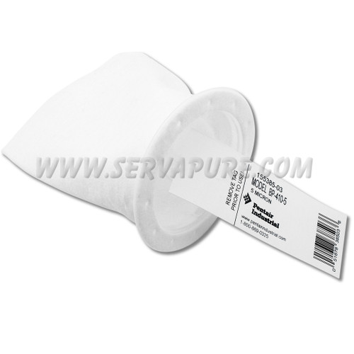 Hydronix BAG-410P-5M, Direct replacement for Pentek 155385, BP-410-5 Polypropylene 5 Micron Bag Filter, 10"