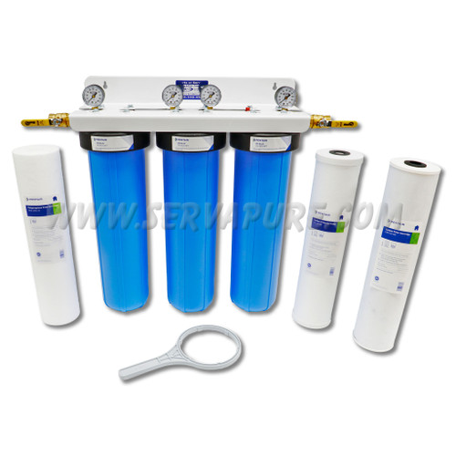 Serv-A-Pure 73163S, Whole House Sediment/Chloramine/Taste & Odor Reduction Cartridge Filter System