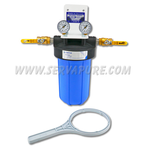 Serv-A-Pure 81000S, 10" Empty Single Filter Housing Assembly, No Filter Included