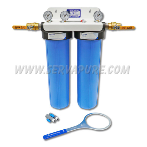Serv-A-Pure 72000P, Professional Grade Empty Two Filter Housing Assembly, No Filter Included