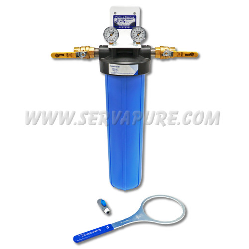 Serv-A-Pure 71000P, Professional Grade Empty Single Filter Housing Assembly, No Filter Included