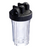 Hydronix HF45-10CLBK15, 10" Clear, 4.5" Body, 1.5" Black Cap Filter Housing