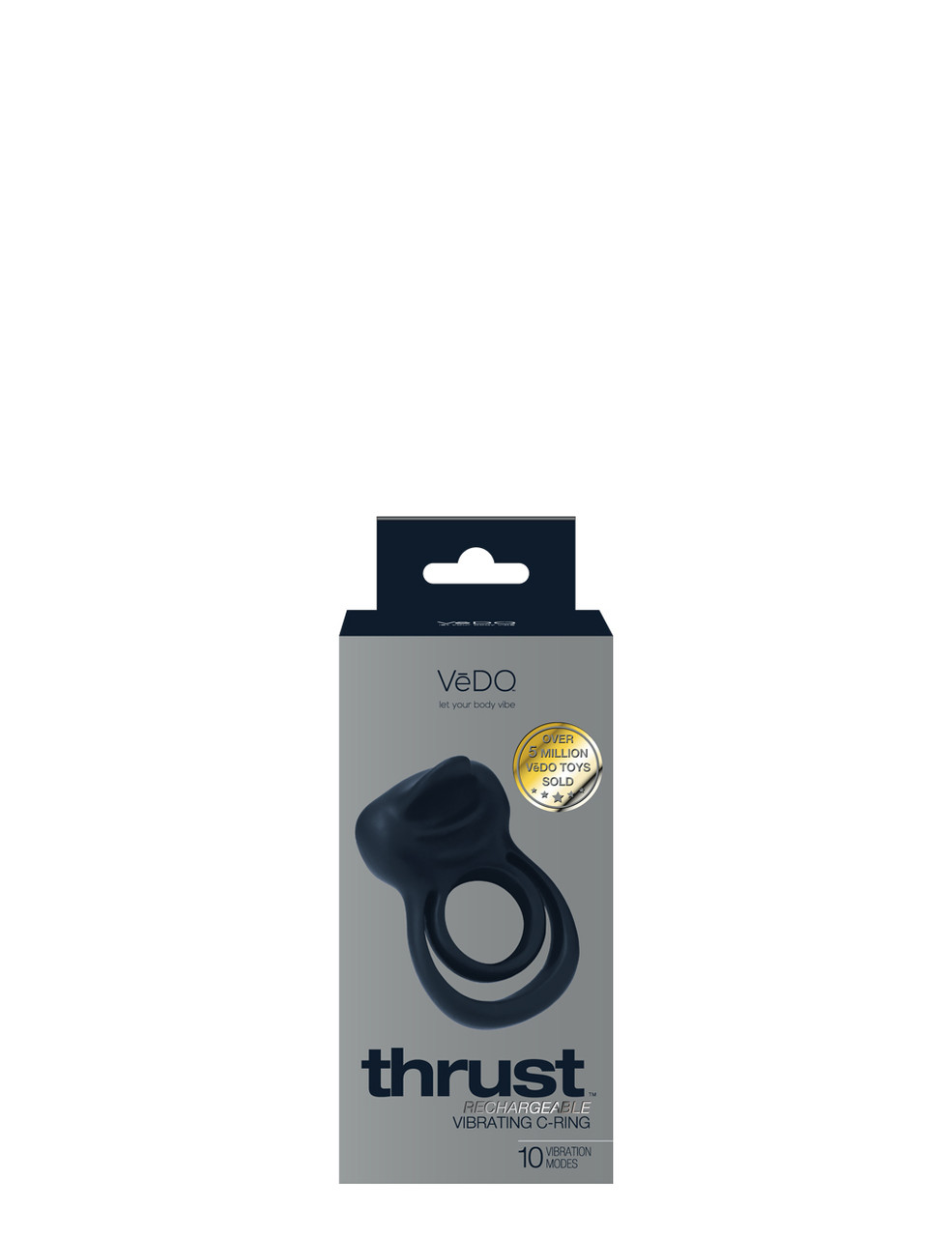 Thrust Rechargeable Dual C-Ring - Black - Pleasure Superstore