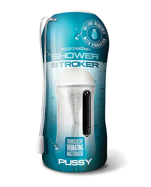 Shower Stroker Vibrating Pussy - Clear - Pleasure Superstore