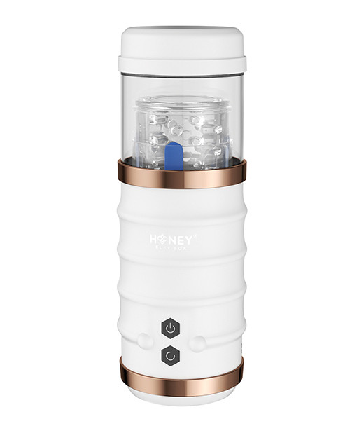 Warrior Auto Thrusting Male Masturbator - White - Pleasure Superstore