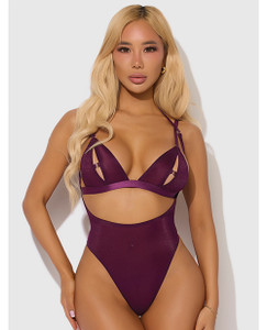 Yasmine Shimmer Mesh Slit Cup