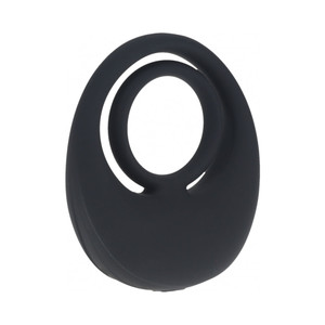 LEVELZ Vibrating Liquid Silicone Cock & Ball Ring Black