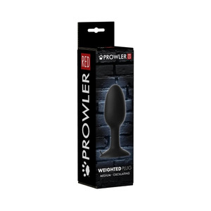Prowler RED Weighted Butt Plug Black Medium