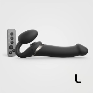 Strap-On-Me Multi Orgasm Bendable Strapless Strap-On Black Large
