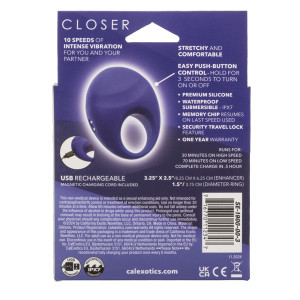 Closer Intimate Rechargeable Ring Embrace - Purple