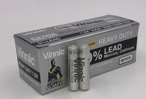 Vinnic Extra Heavy Duty AAA Batteries - 2 Pc./ Shrink Pk. - 60 Pcs. Box