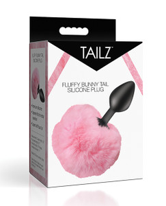 Tailz Fluffy Bunny Tail Silicone Plug - Pink