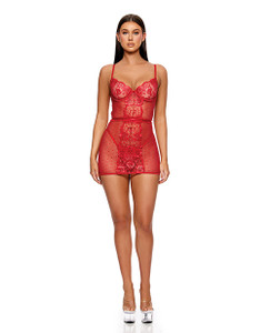 La Vie En Rose Metallic Embroidered Chemise
