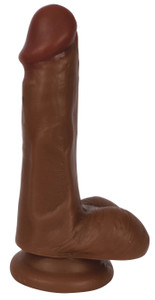 6 Inch Slim Dildo with Balls - Medium