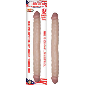 All American Whoppers 13" Double Dong Flesh
