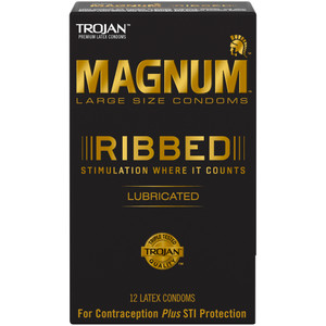 Trojan Magnum Ribbed 12Pk