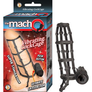 The Macho Vibrating Cockcage Black