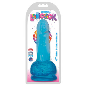 Lollicock 6" Slim Stick With Balls Berry Ice