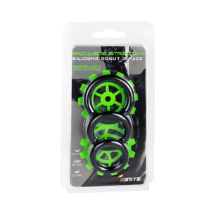 Power Stretch Silicone Donuts 3Pk Blk