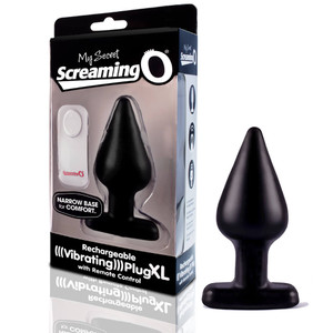 My Secret Remote Vibrating XL Plug Black 1 Ct
