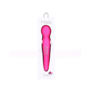 Zoe Twistty Rechargable Dual Vibrating Wand Hot Pink
