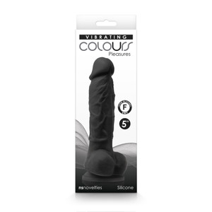 Colours Pleasures Vibrating 5" Dildo Black