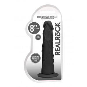 Realrock Dong Without Testicles 8" Black