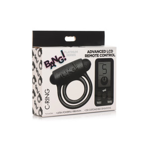 Bang! 25X Vibrating Silicone Cock Ring With Remote Control