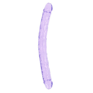 Realrock Crystal Clear Double Dong 18'' Purple