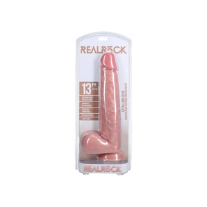 Realrock Extra Long Realistic Dildo With Balls 13" Flesh
