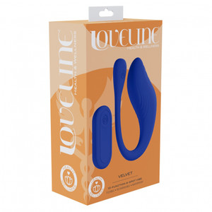 Loveline Velvet G-Spot Vibe With Remote Blue