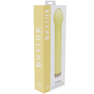 Loveline Celestia 6.3" Bulb Tip Glass Vibrator Yellow
