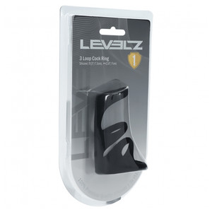 Levelz 3 Loop Silicone Cock Ring Black