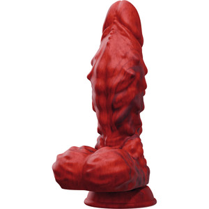 Tentra Vulkris Volcanic Dragon Vibrating Dildo Red