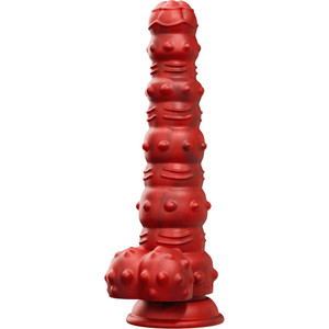 Tentra Rengol Studded Demon Thrusting Dildo Red