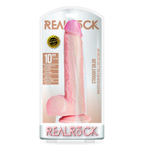Straight Realistic Dildo With Balls And Suction Cup 10'' Flesh